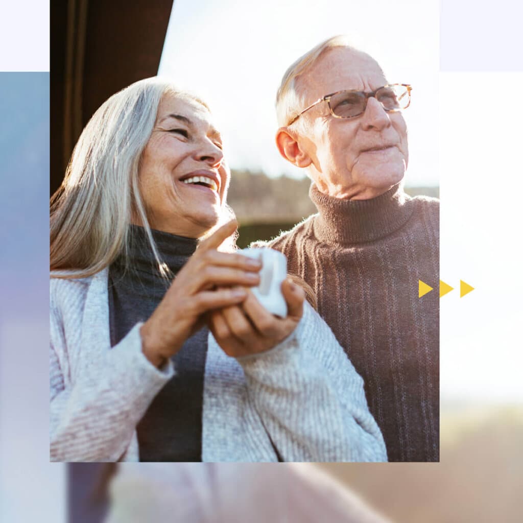 older couple smiling together